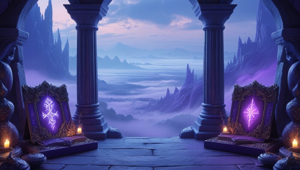 Diversi oggetti di scena per diverse ambientazioni che mostrano come gli oggetti possono evocare diversi generi fantasy.